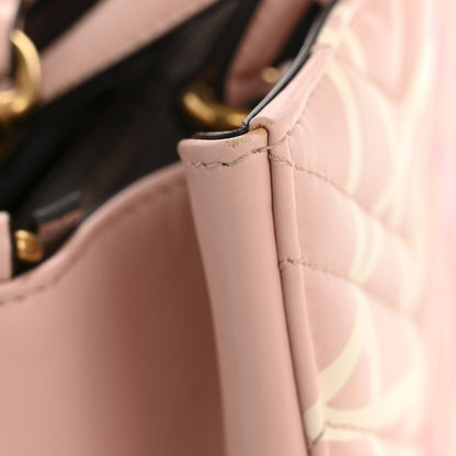 Gucci Calfskin Matelasse GucciGhost Small GG Marmont Tote Perfect Pink Rosa Ivory 15 of 15