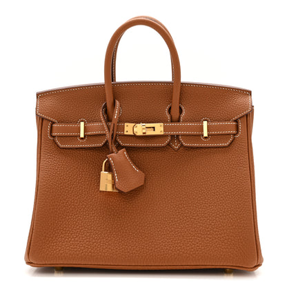 Hermes Togo Birkin 25 Gold 1 of 14