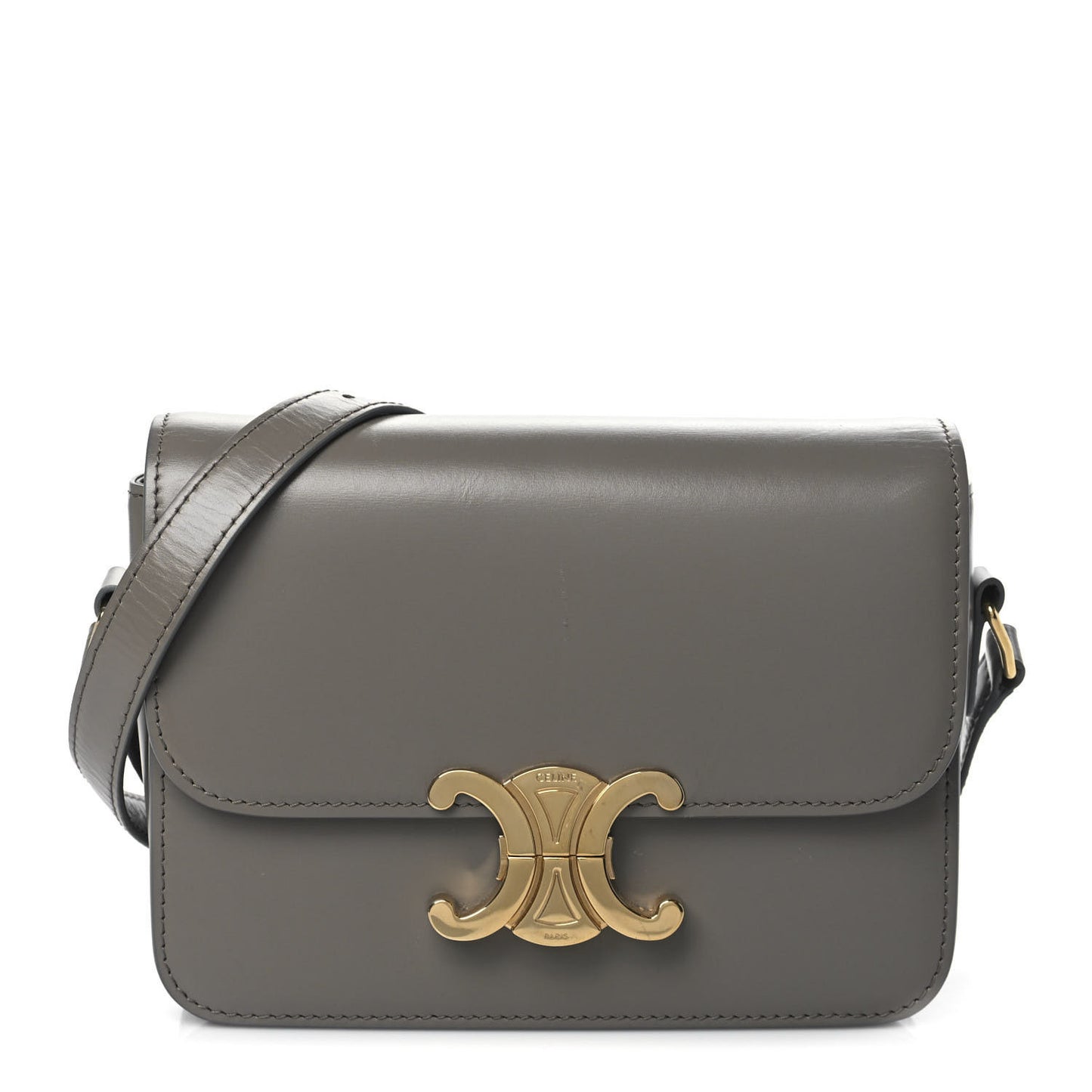 Shiny Calfskin Teen Triomphe Pebble