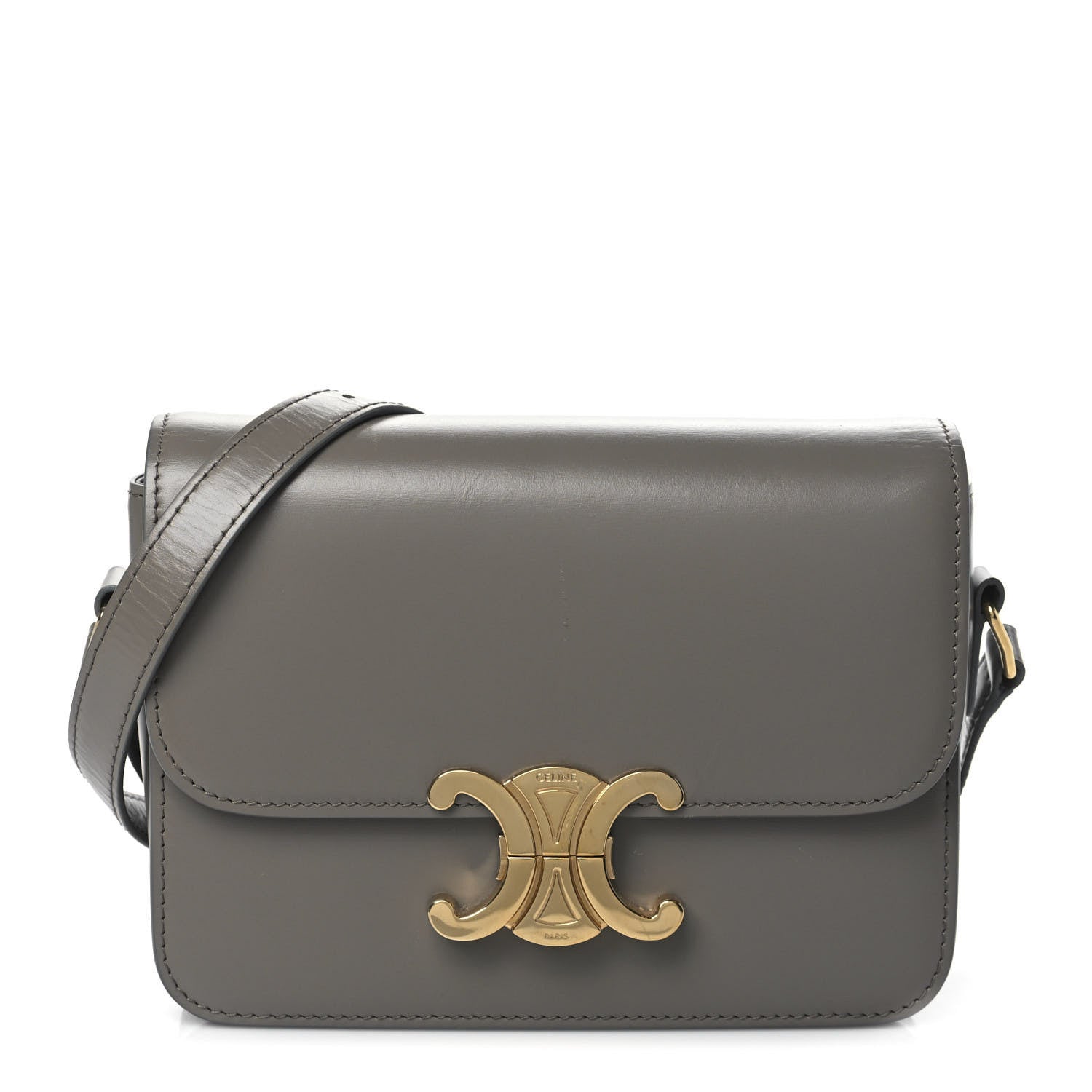 Celine Shiny Calfskin Teen Triomphe Pebble 1 of 8