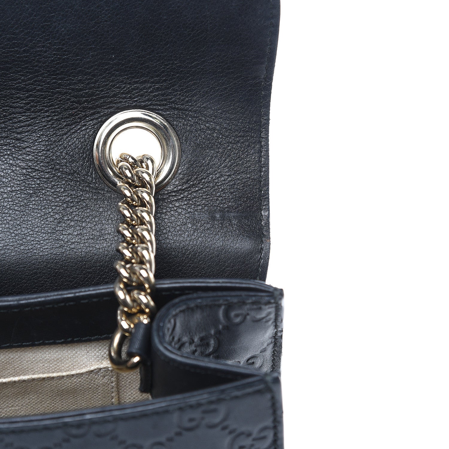 Gucci Guccissima Medium Emily Chain Shoulder Bag Black 23 of 27