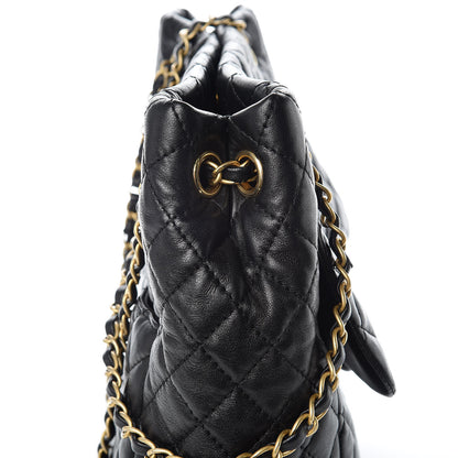 Chanel Lambskin Quilted Large Fluffy CC Shopping Tote Black 11 of 12