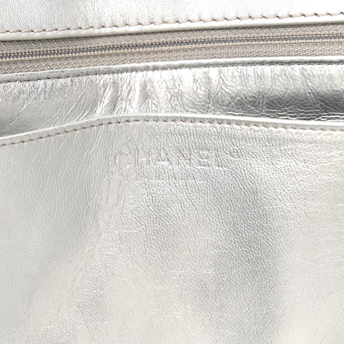 Metallic Lambskin Quilted Snake Chain 2.55 Reissue Flap Silver