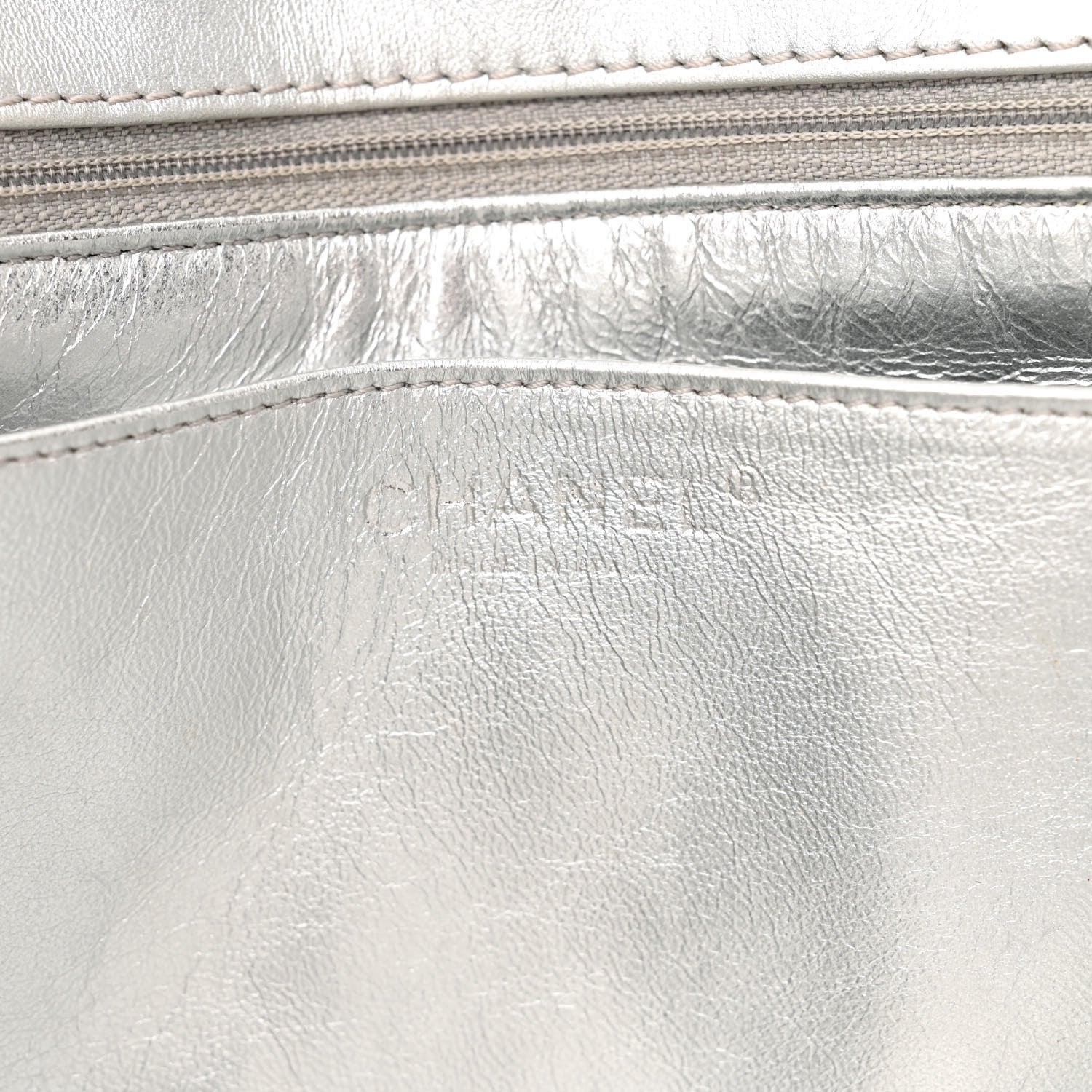 Chanel Metallic Lambskin Quilted Snake Chain 2.55 Reissue Flap Silver 6 of 19