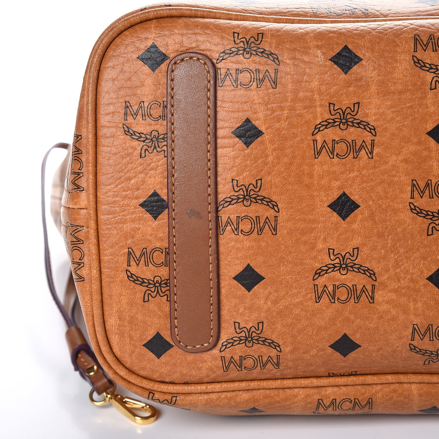 MCM Visetos Medium Liz Reversible Shopper Tote Cognac 19 of 22