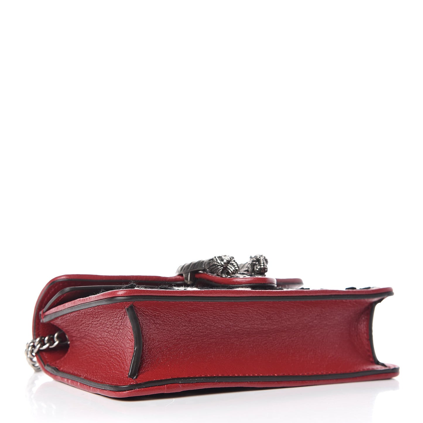 Tweed GG Monogram Super Mini Dionysus Shoulder Bag Black White Romantic Cherry