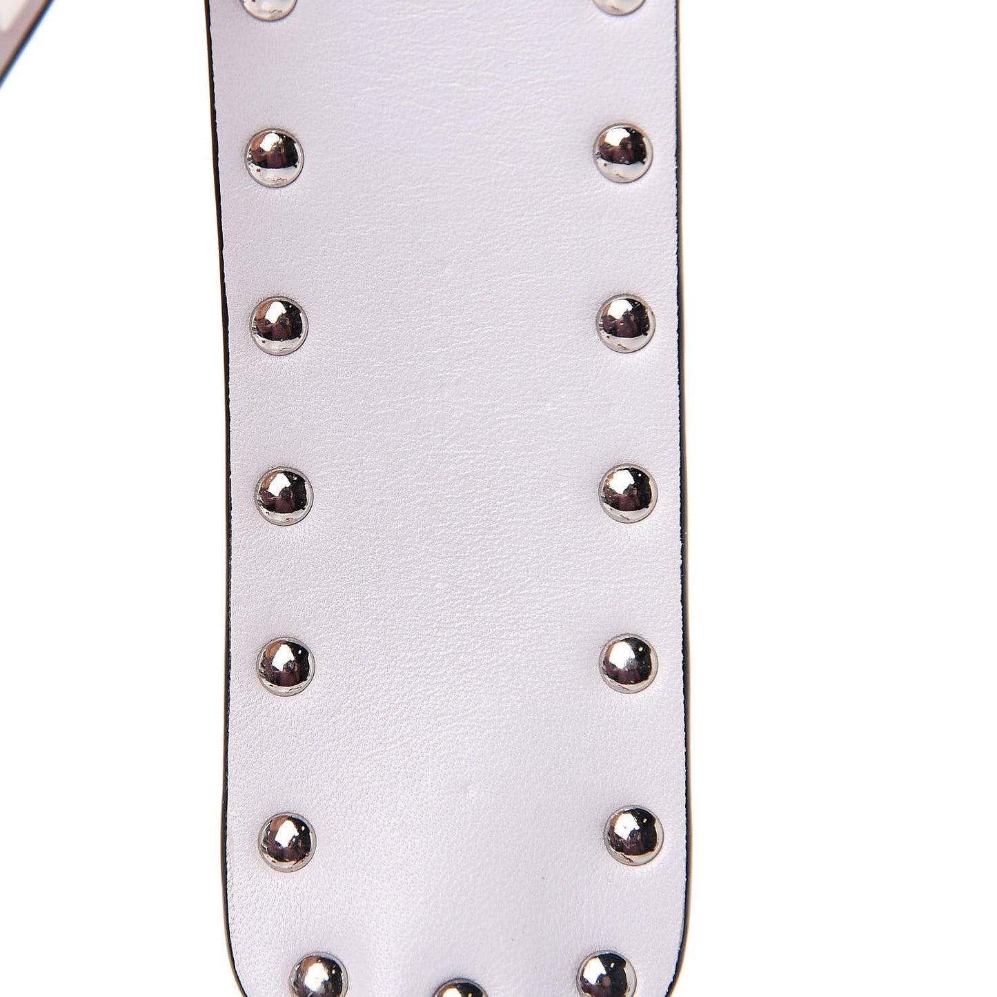 Lambskin Free Rockstud Spike Shoulder Strap Optic White