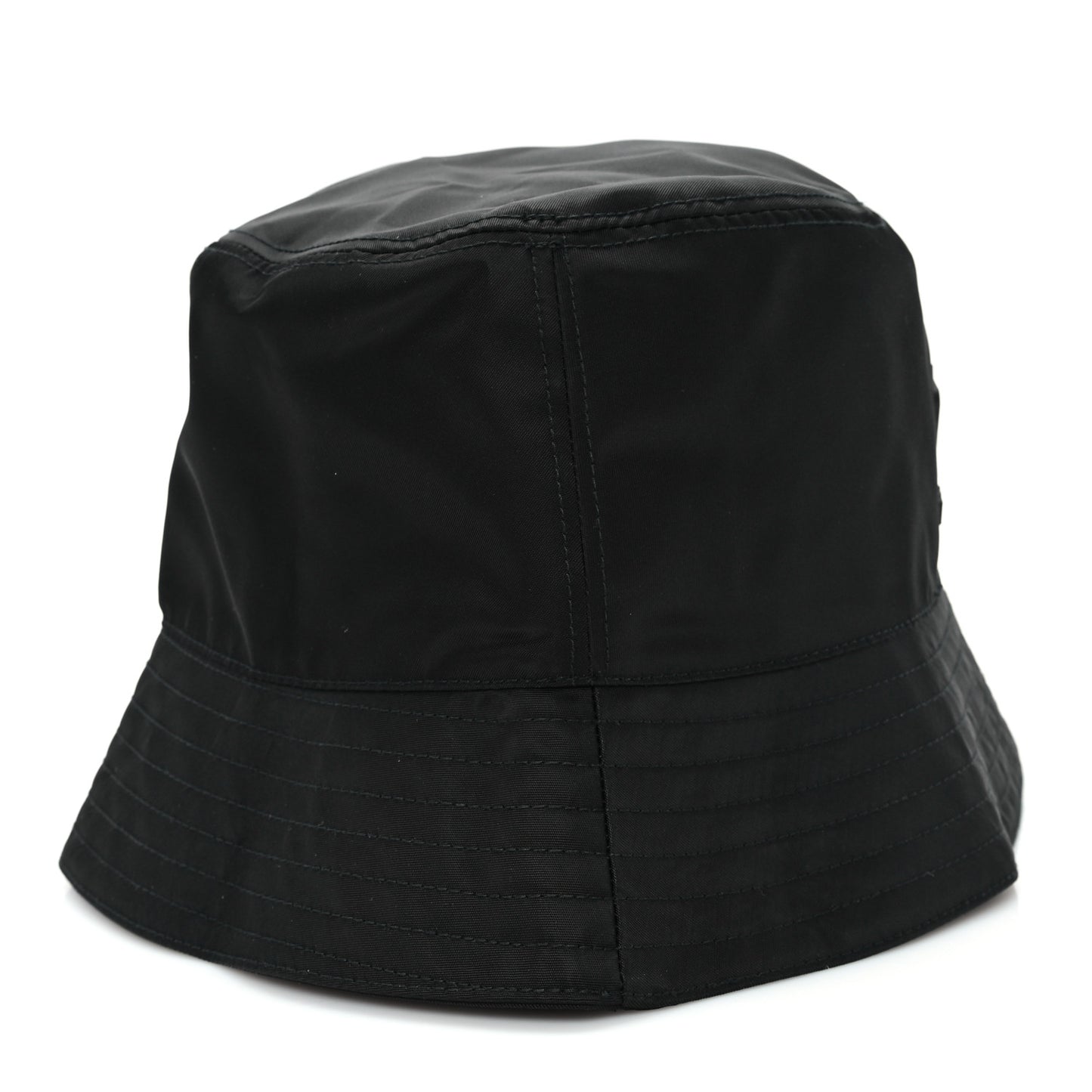 Re-Nylon Rubber Logo Bucket Hat S Black