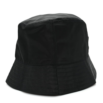 Prada Re-Nylon Rubber Logo Bucket Hat S Black 6 of 8