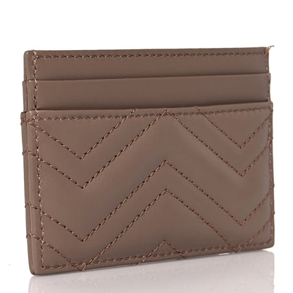 Gucci Calfskin Matelasse GG Marmont Card Holder Porcelain Rose 3 of 7