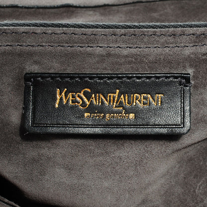 Saint Laurent Patent and Suede Muse Two Charcoal Gray 7 of 8