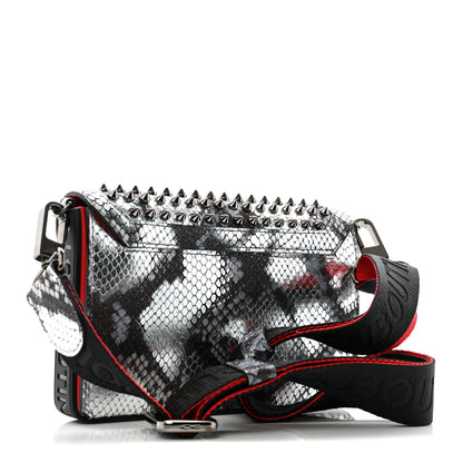 Christian Louboutin Metallic Snakeskin Spiked Explorafunk Wallet On Strap Gunmetal Black Multicolor 3 of 12