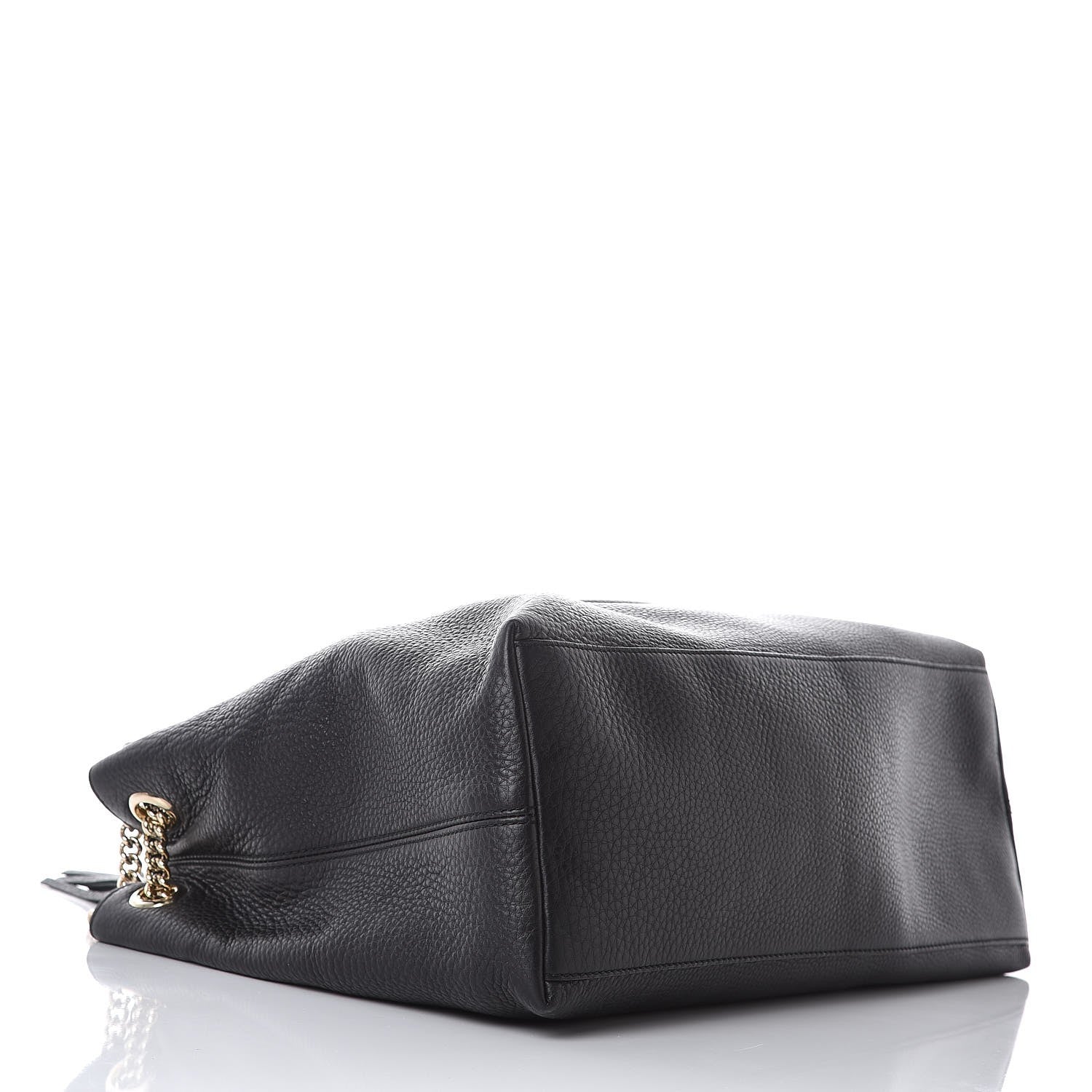 Gucci Pebbled Calfskin Large Soho Chain Shoulder Bag Black 4 of 11