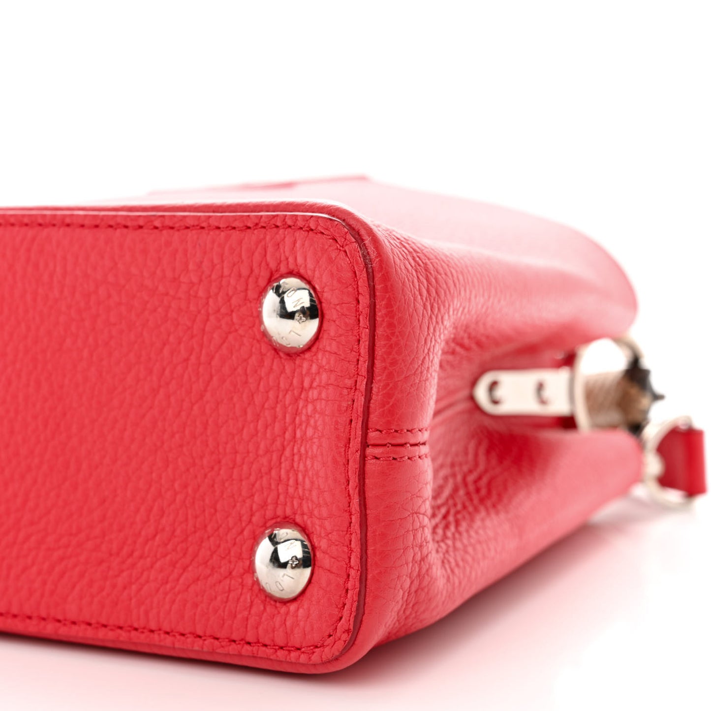 Taurillon Snakeskin Capucines BB Rubis