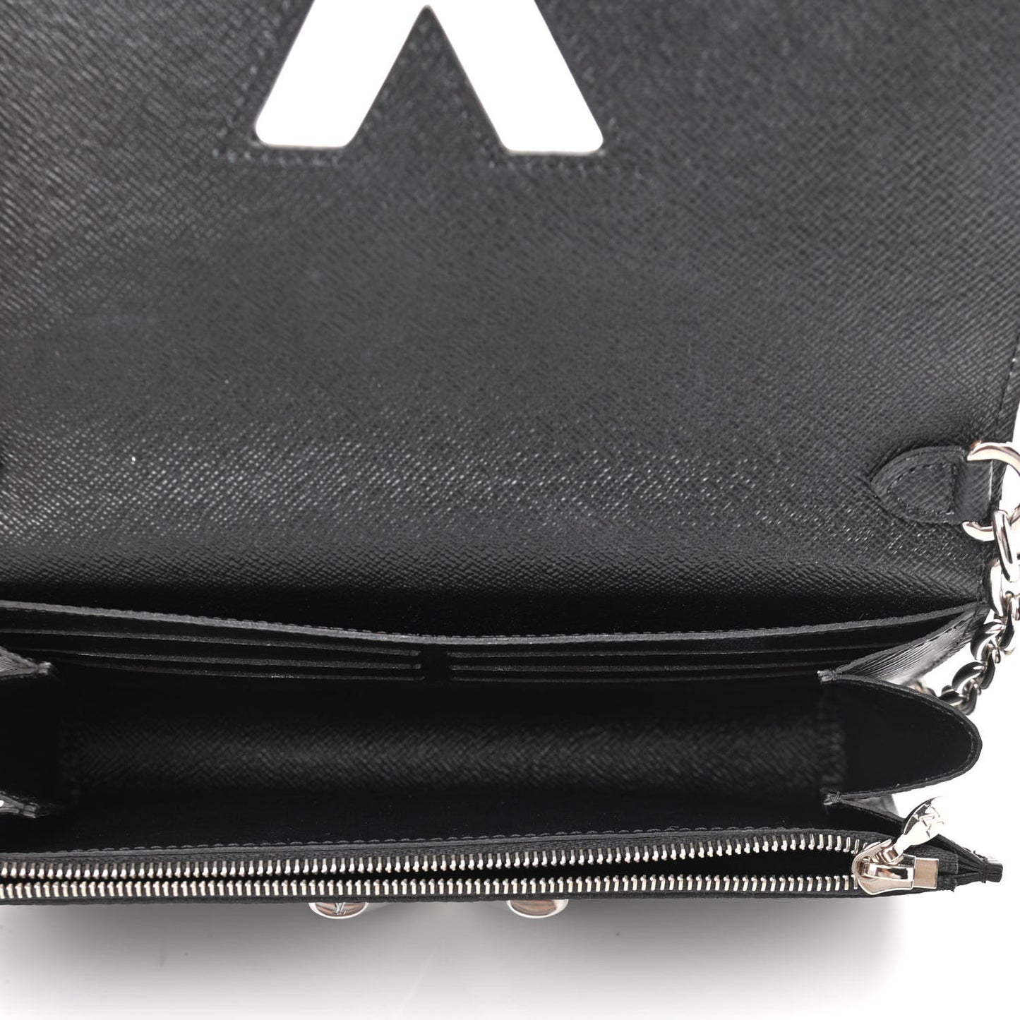 Epi Twist Chain Wallet Black