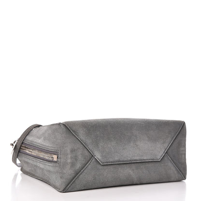 Balenciaga Baby Daim Suede Plate Hardware Papier A6 Zip Around Tote Grey 4 of 12