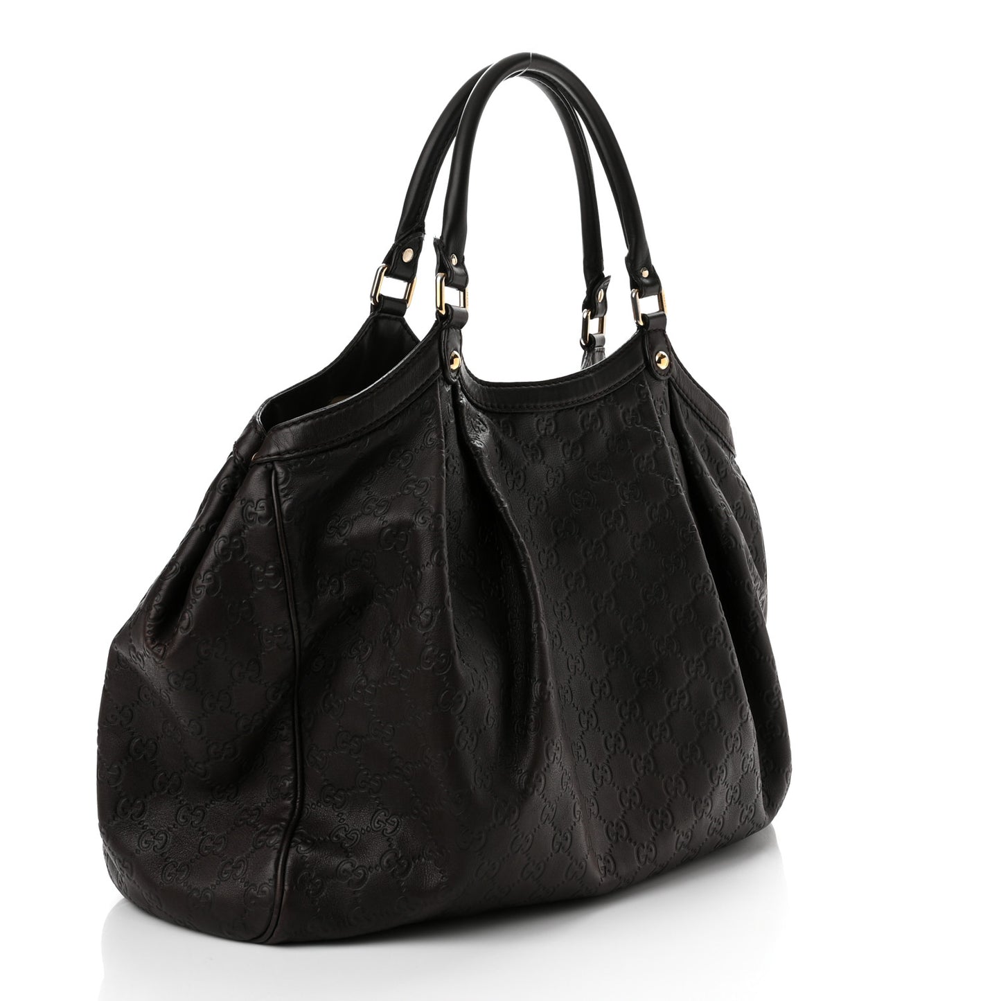 Guccissima Signature Large Sukey Tote Chocolate