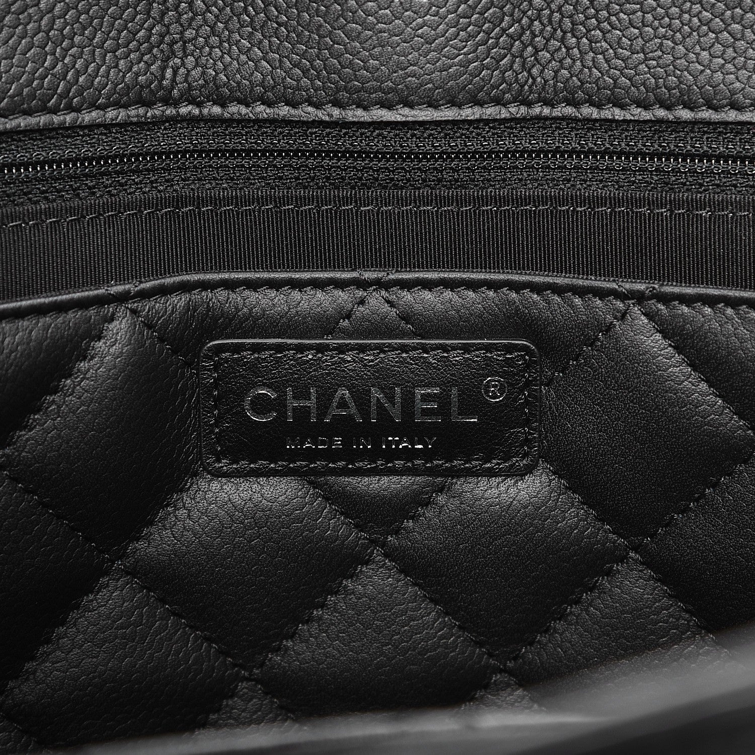Chanel Caviar Quilted Large CC Shopping Tote Black 7 of 8
