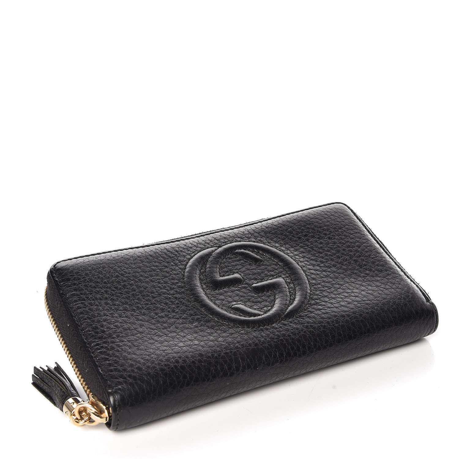 Gucci Pebbled Calfskin Soho Zip Around Wallet Black 4 of 10