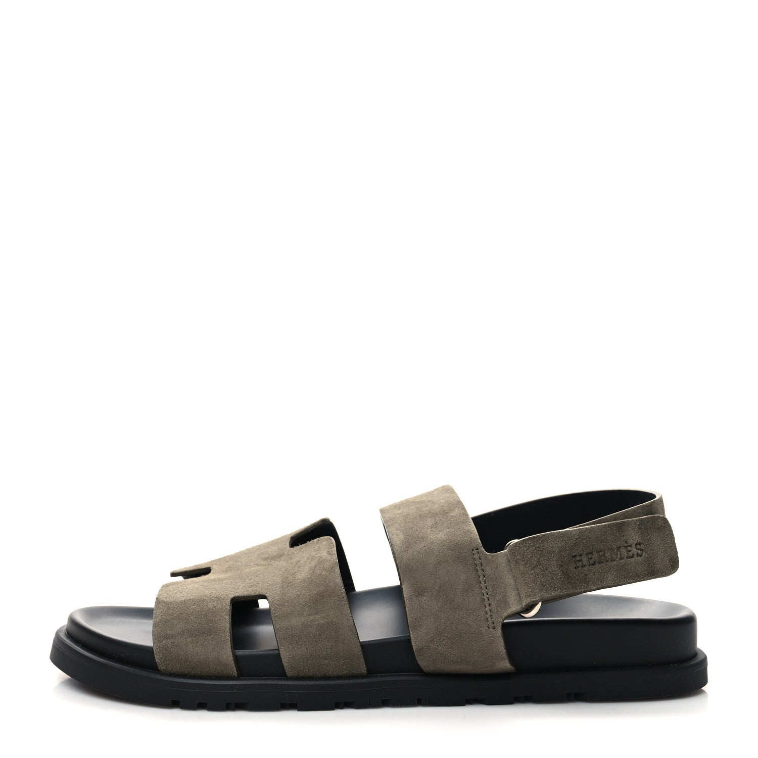 Hermes Suede Goatskin Mens Genius Sandals 42 Vert Toundra 1 of 9