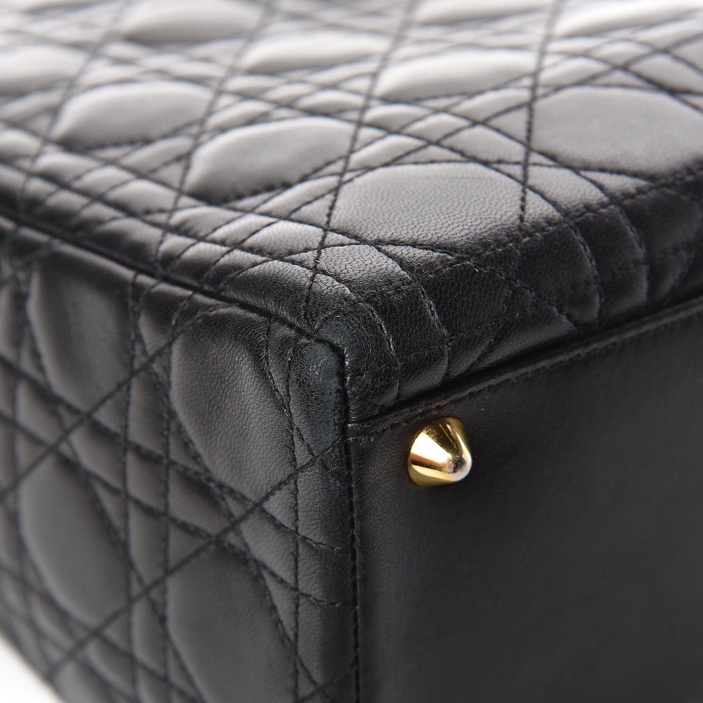 Lambskin Cannage Large Lady Dior Black