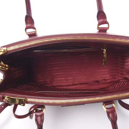 Prada Saffiano Medium Galleria Double Zip Tote Cherry 4 of 10