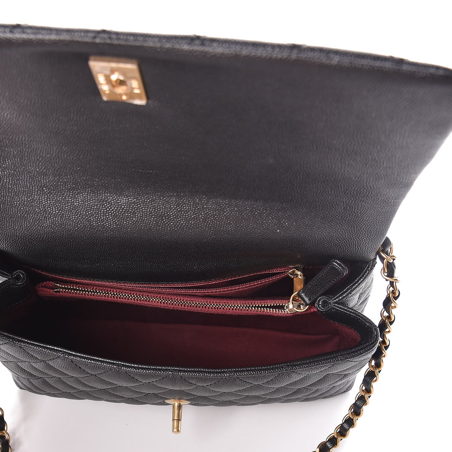Chanel Caviar Quilted Small Coco Handle Flap Black 5 of 9