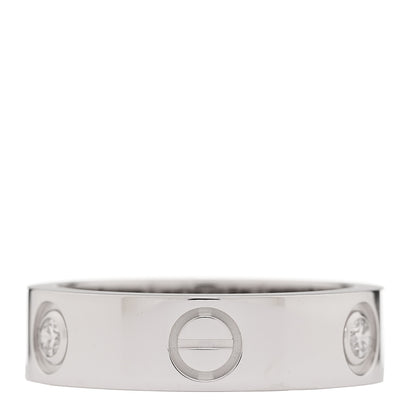 Cartier 18K White Gold 3 Diamond 5.5mm LOVE Ring 54 7 3 of 4
