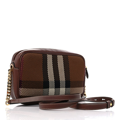 Burberry Calfskin Check Small Lola Camera Bag Dark Birch Brown 3 of 14