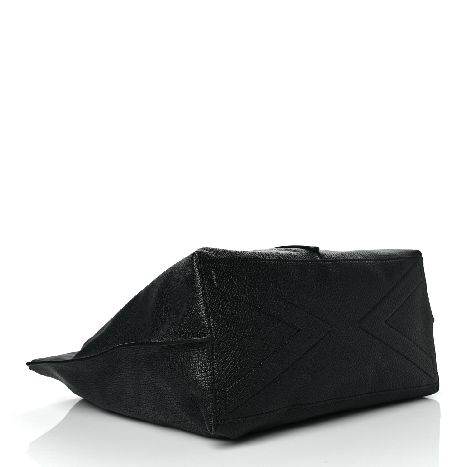 Versace Grained Calfskin Large V Greca Signature Tote Bag Black 4 of 9