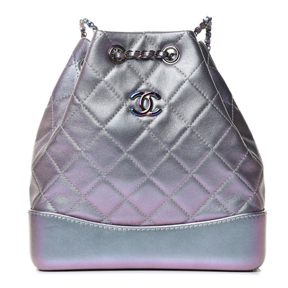 Chanel Iridescent Lambskin Calfskin Small Quilted Gabrielle Backpack Light Purple 1 of 8