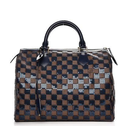 Louis Vuitton Damier Paillettes Speedy 30 Blue 1 of 8