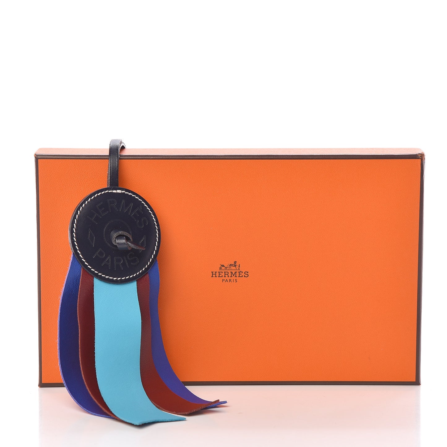 Hunter Cowhide Milo Lambskin Paddock Flot Bag Charm Bleu Electrique Rouge H Blue Jean Bleu Azteque