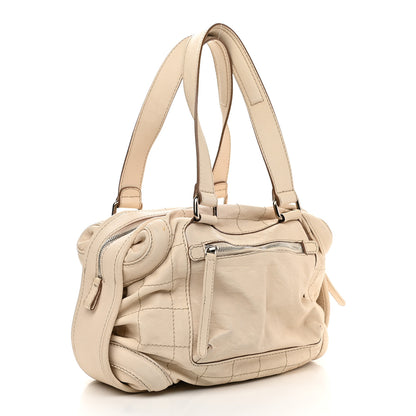 Chanel Calfskin Stitched Outdoor Ligne Bowler Beige 3 of 17