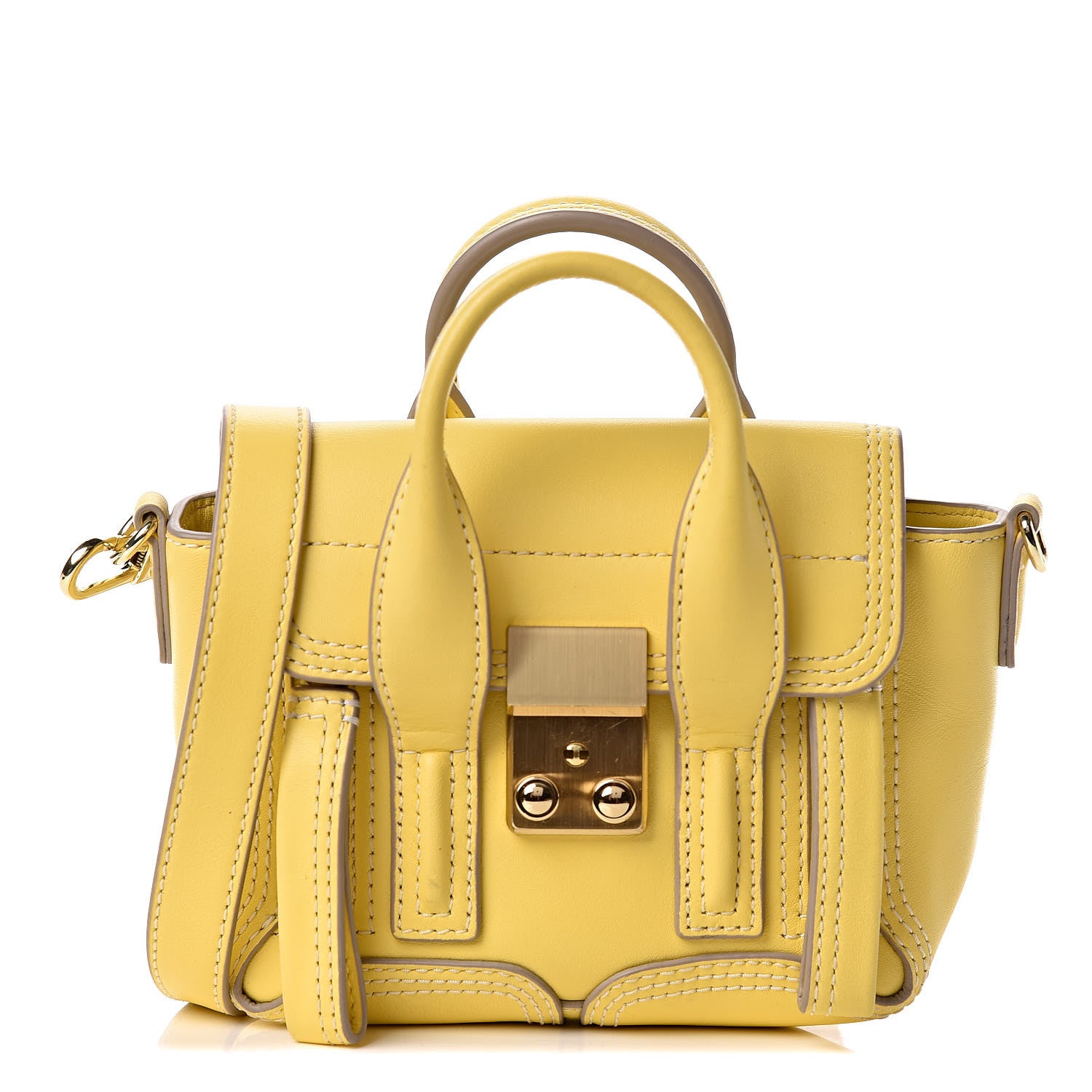 3.1 Phillip Lim 3.1 Smooth Calfskin Nano Pashli Satchel Pineapple 1 of 14