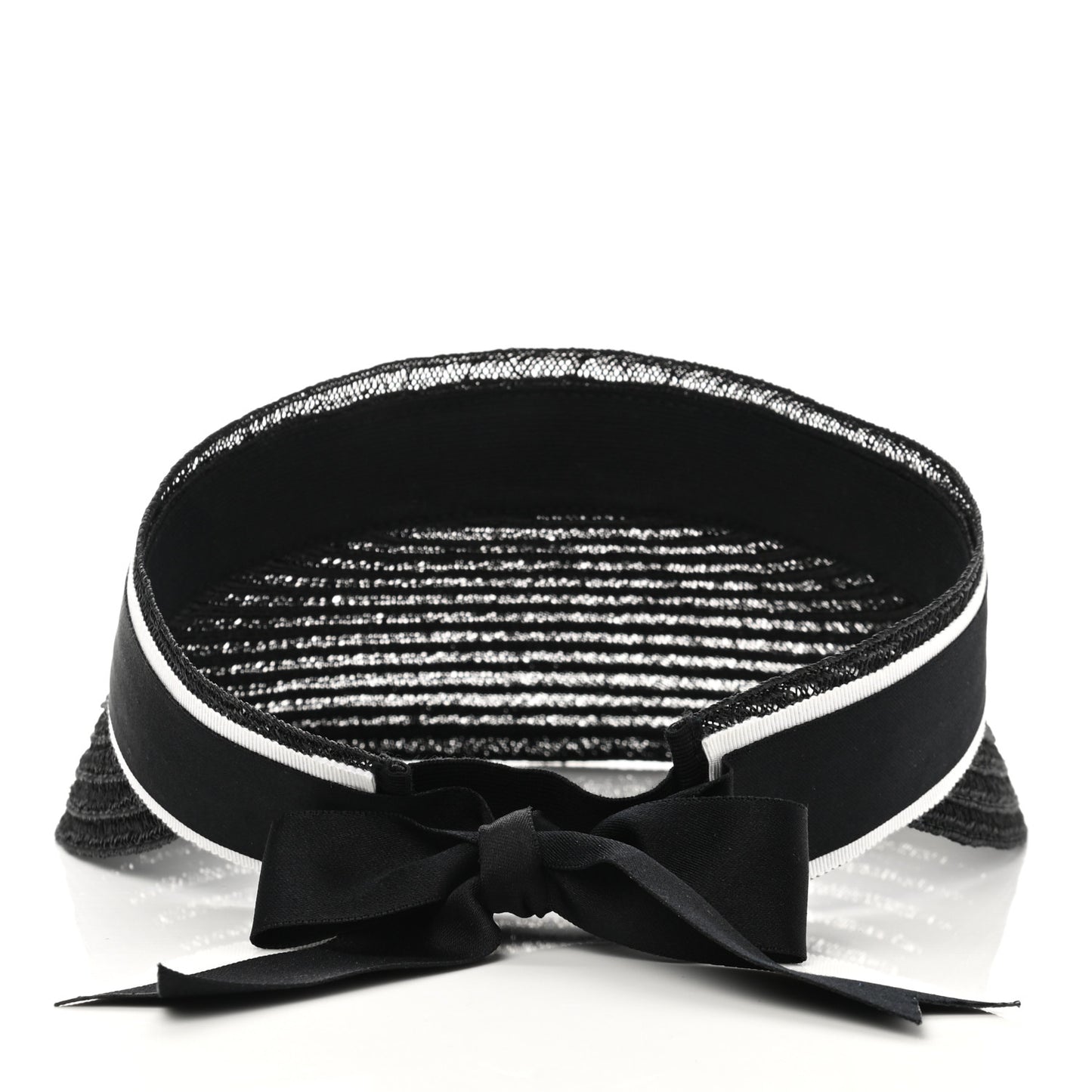 Abaca Cotton Ribbon Visor M Black