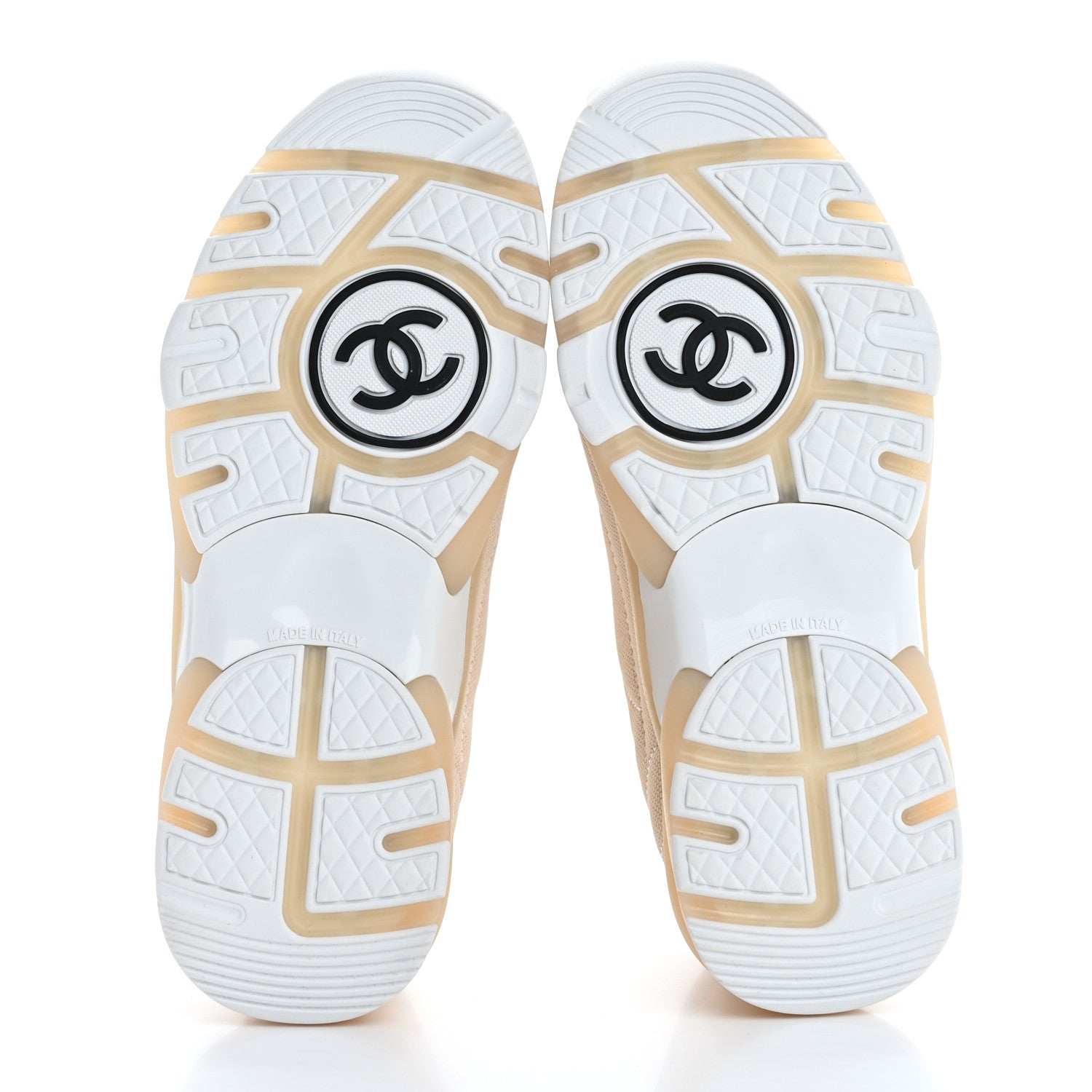 Chanel Fabric CC Womens Sneakers 35 Light Beige 6 of 10