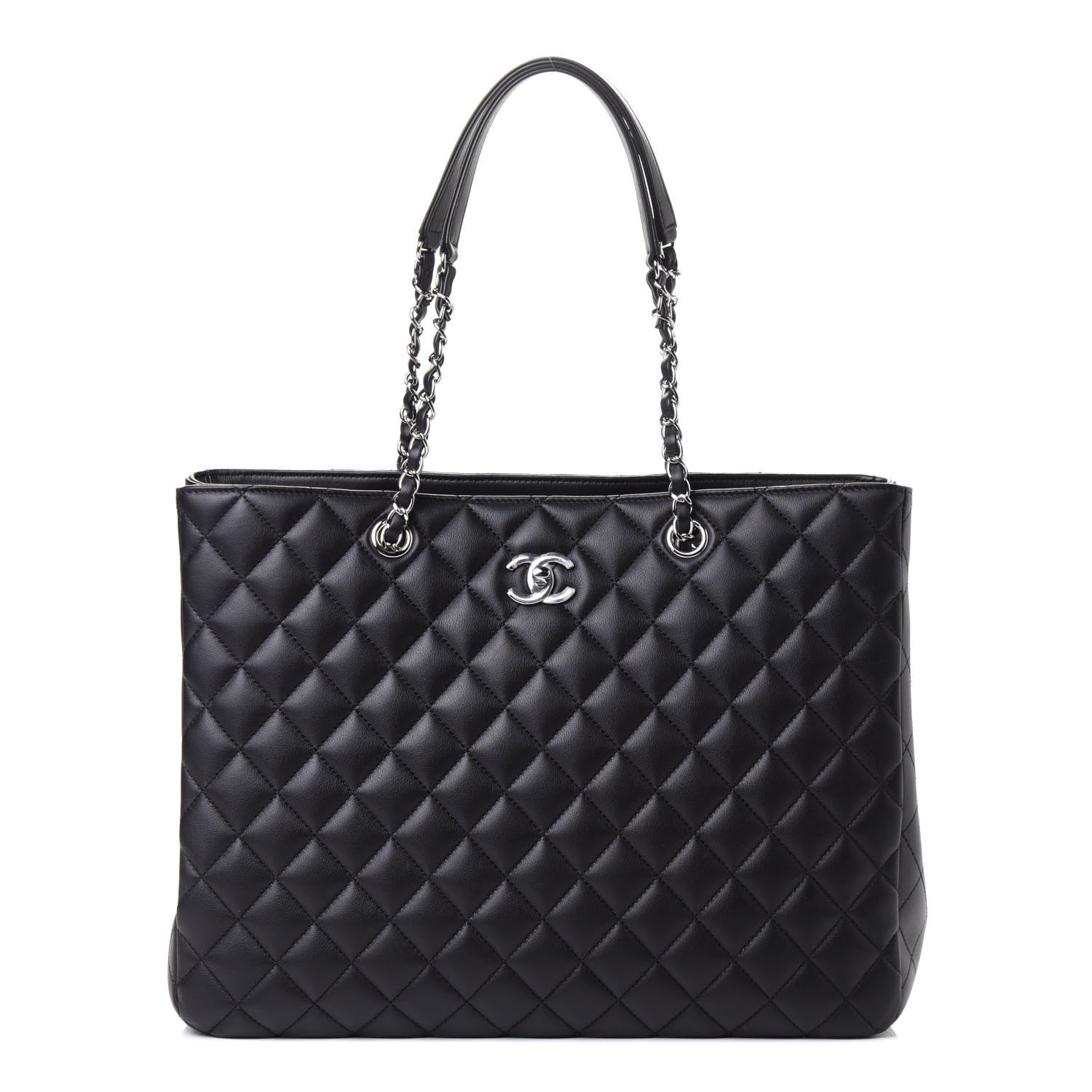 Chanel Calfskin Quilted Large Classic Shopping Tote Black 1 of 5