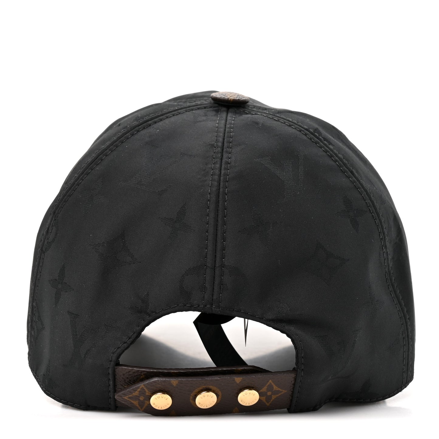 Polyester Silk Monogram LV Get Ready Cap L Black
