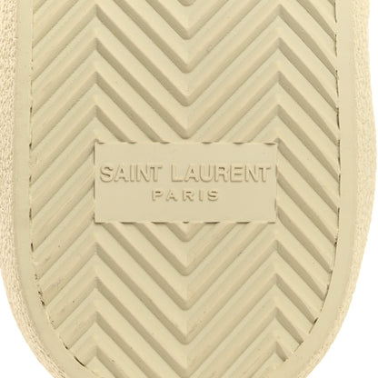 Saint Laurent Calfskin Star Court Sneakers 39 White Navy 8 of 9