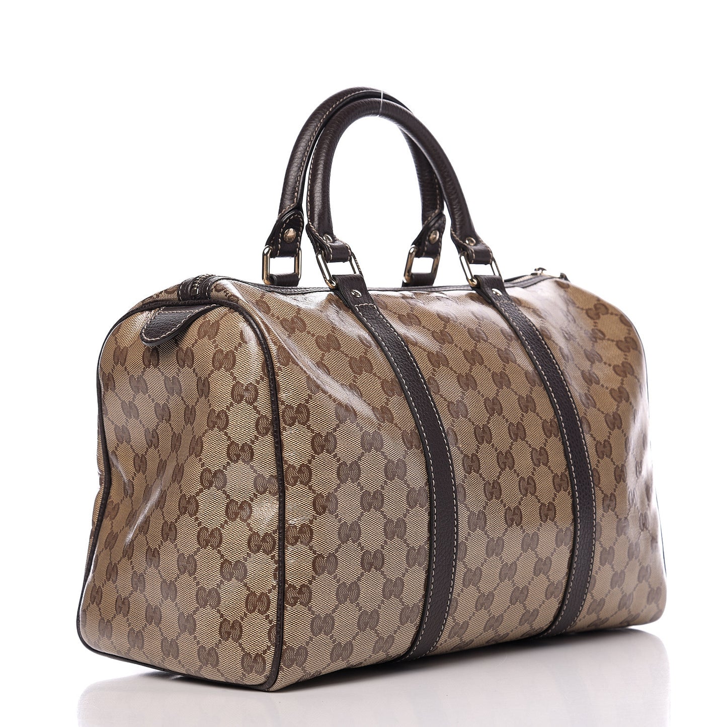 Crystal Monogram Medium Joy Boston Dark Brown