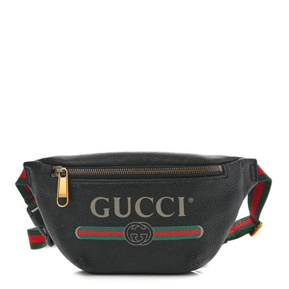 Gucci Grained Calfskin Small Logo Belt Bag Black 1 of 10