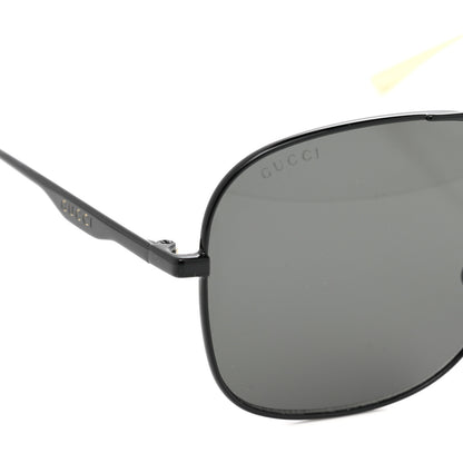 Gucci Square Aviator Sunglasses GG0335S Black 6 of 9