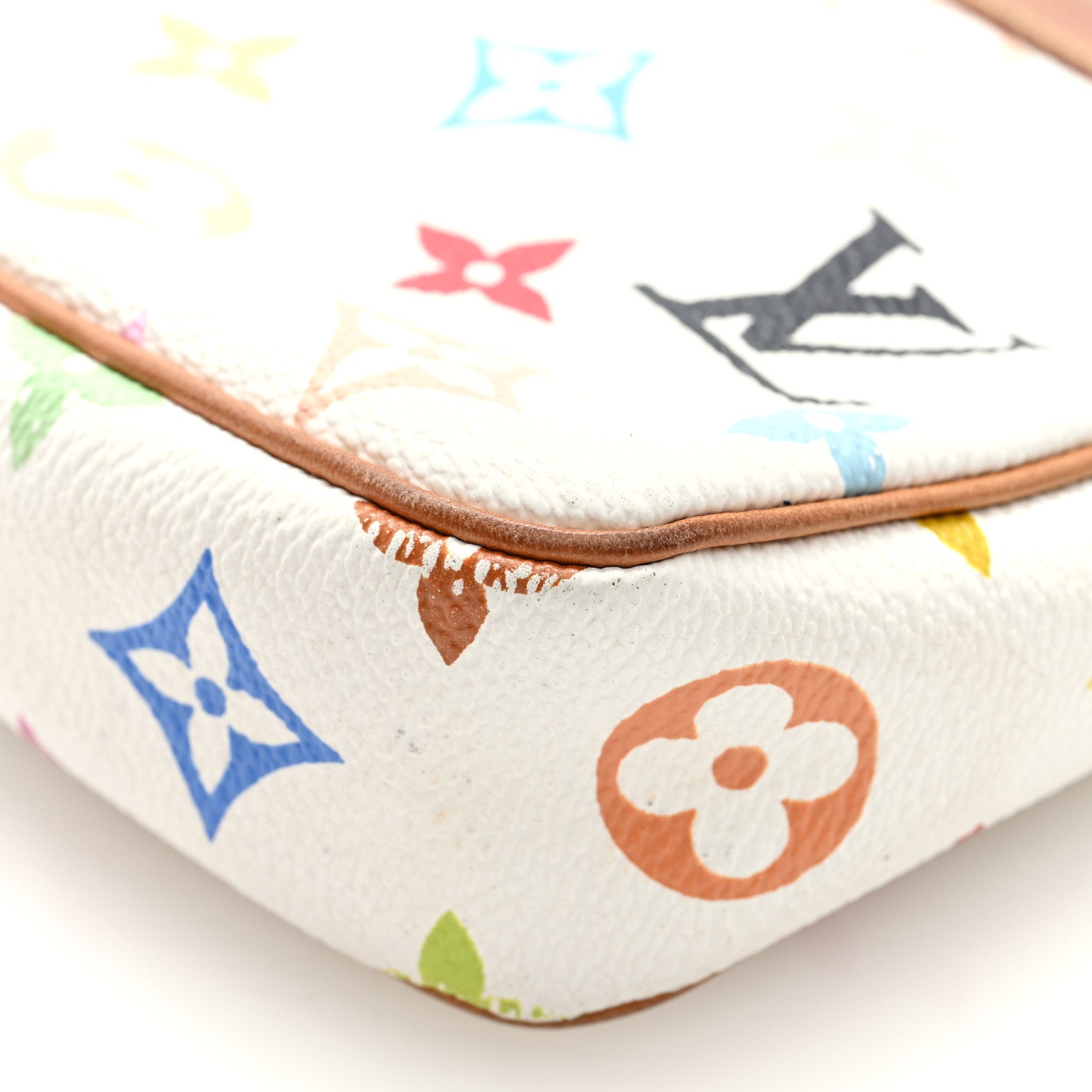 Louis Vuitton Monogram Multicolor Pochette Accessories White 9 of 10