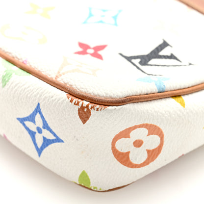 Louis Vuitton Monogram Multicolor Pochette Accessories White 9 of 10