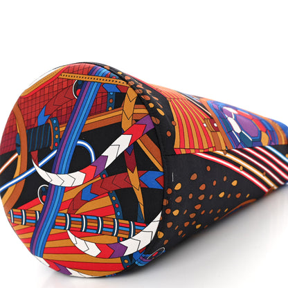 Hermes Canvas Silk Printed Petit H So Small Bucket Bag 9 of 12