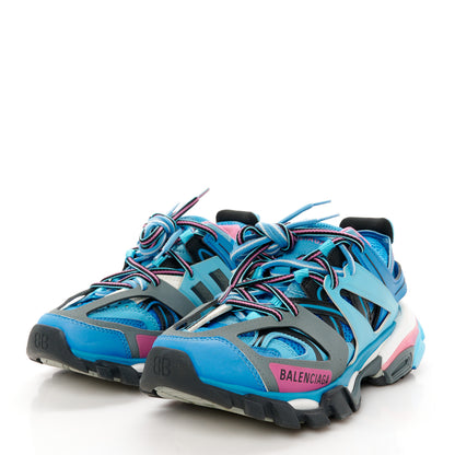 Balenciaga Mesh Nylon Womens Track Sneakers 35 Blue Black 4 of 9