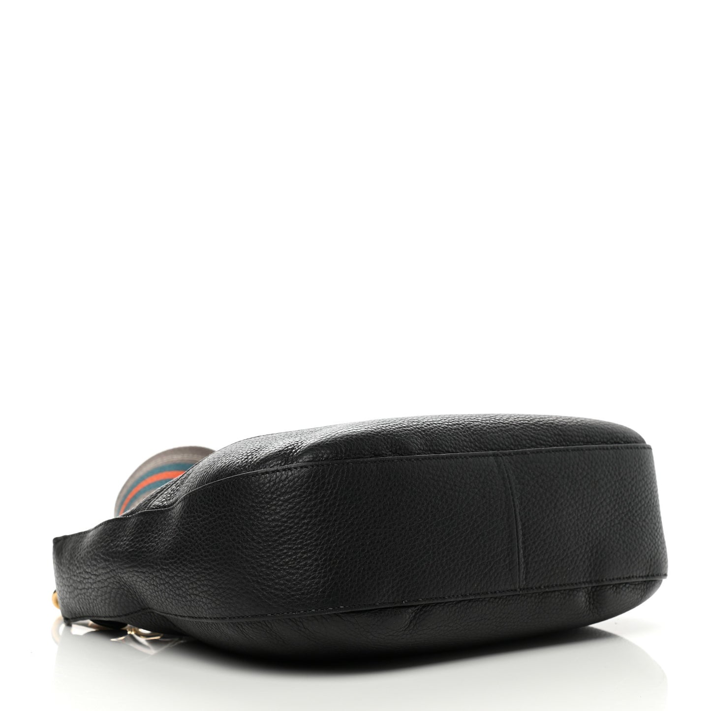 Vitello Daino Zippered Messenger Hobo Black