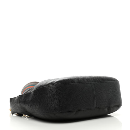 Prada Vitello Daino Zippered Messenger Hobo Black 3 of 14