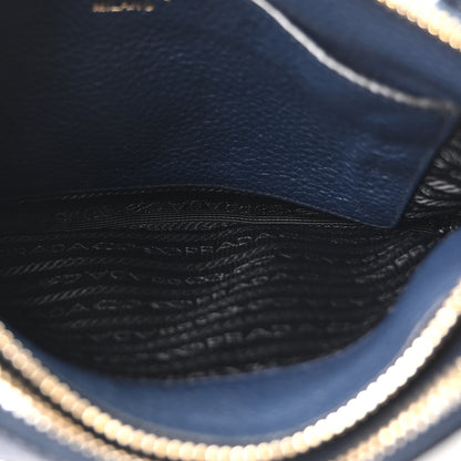 Prada Vitello Phenix Double Zip Crossbody Bag Baltico 5 of 10